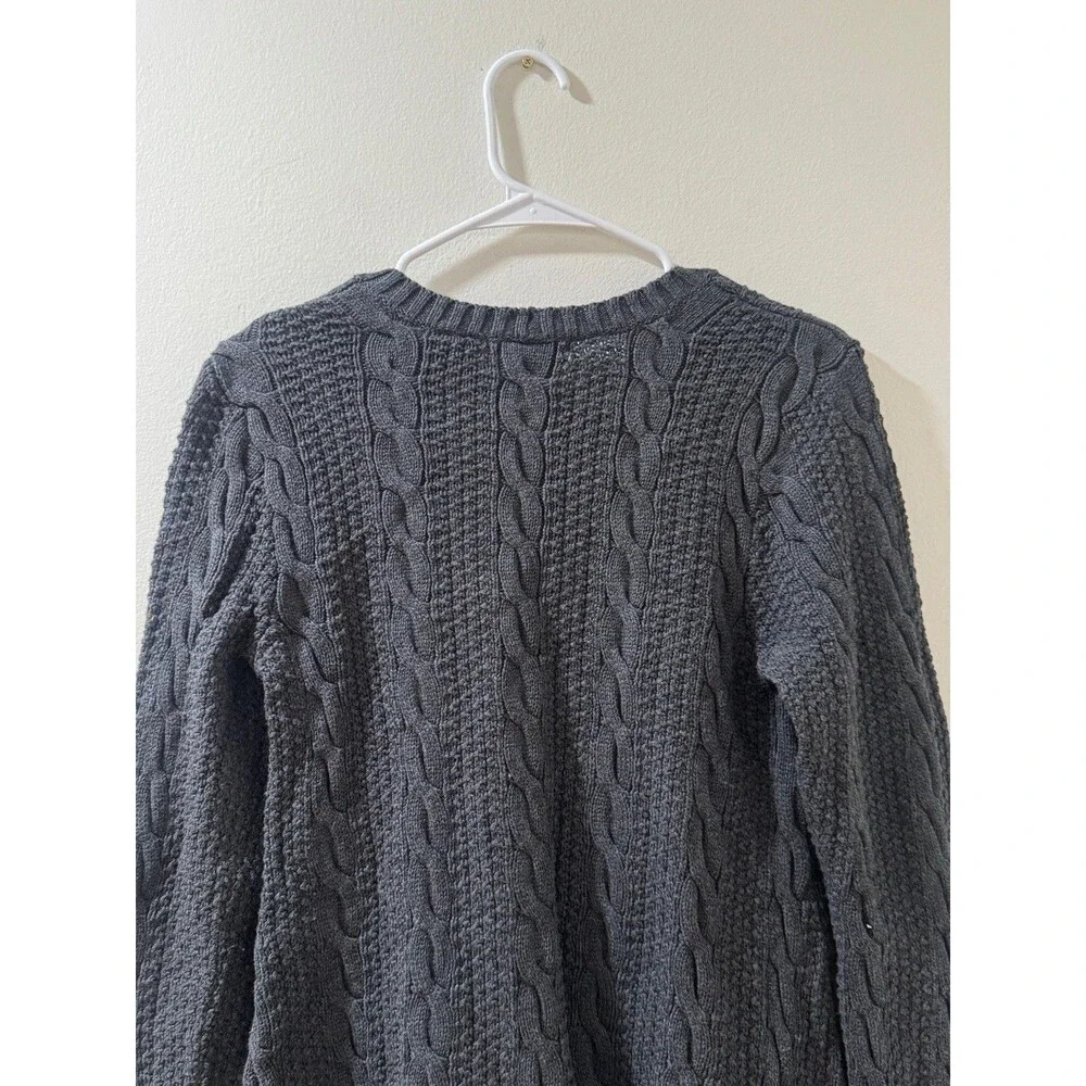 Jeanne Pierre Charcoal Gray Mens Sweater Large Size Medium - 100 % Cotton